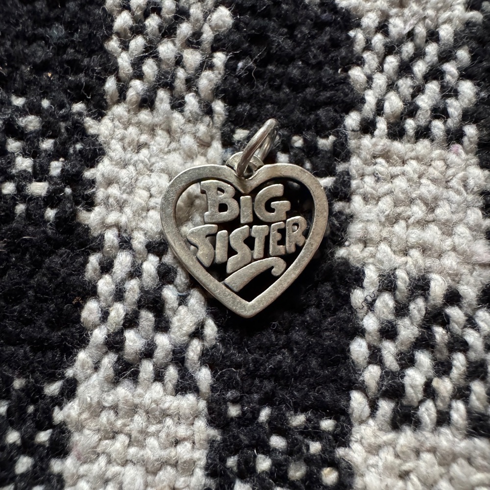 James Avery Silver Big Sister Heart Charm